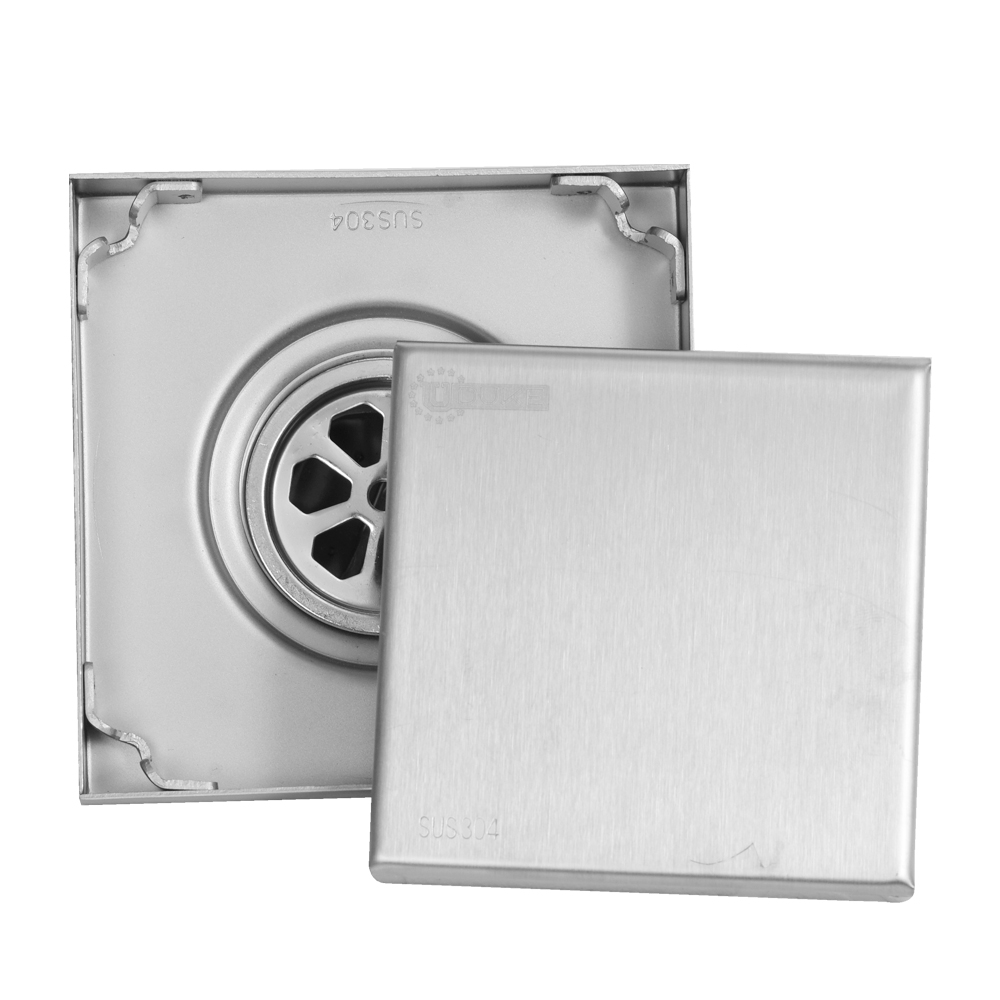 REJILLA SIFON PISO INVISIBLE ACERO INOXIDABLE 10X10 UDUKE