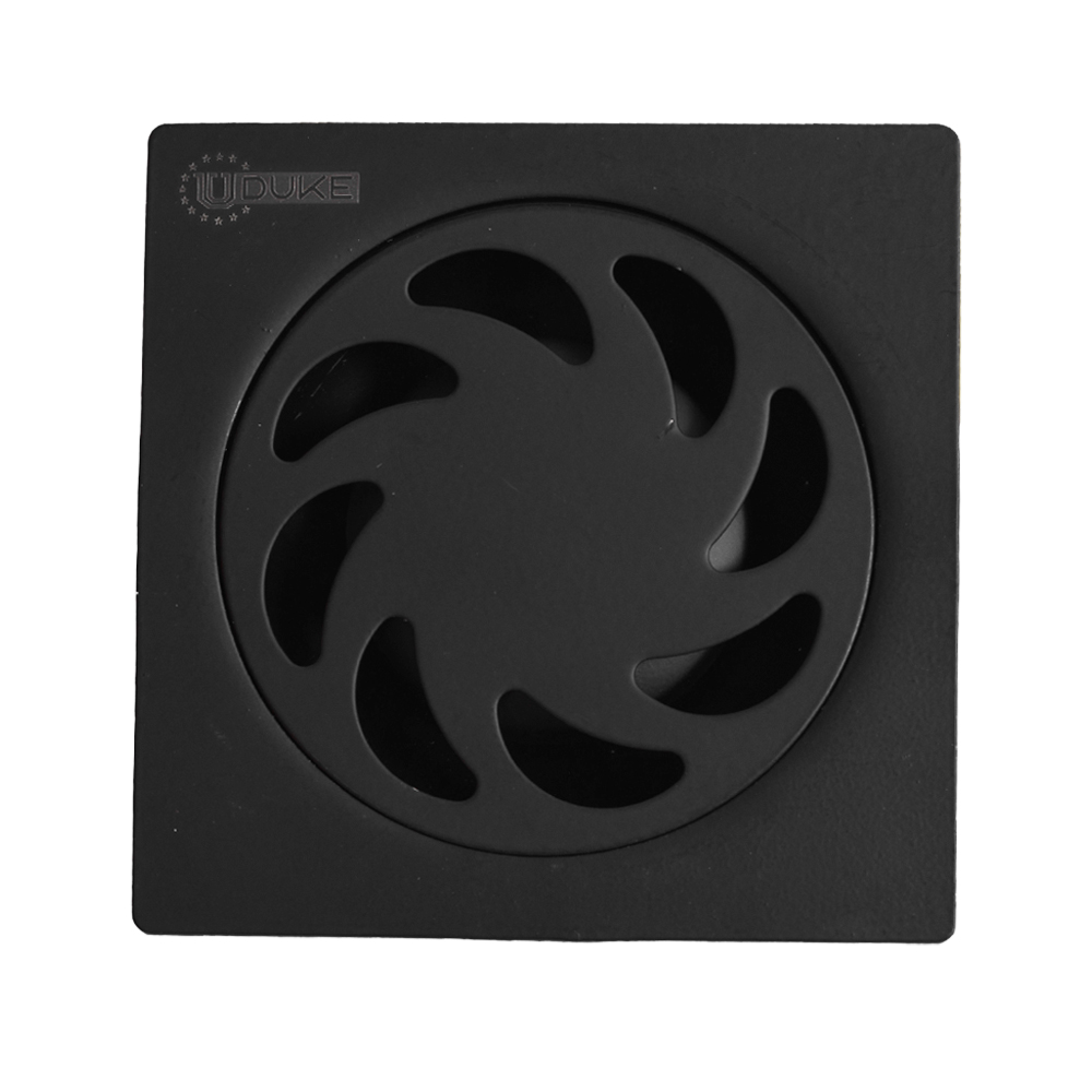 MATTE BLACK STEEL FLOOR DRAIN STRAINER 10 X 10 UDUKE