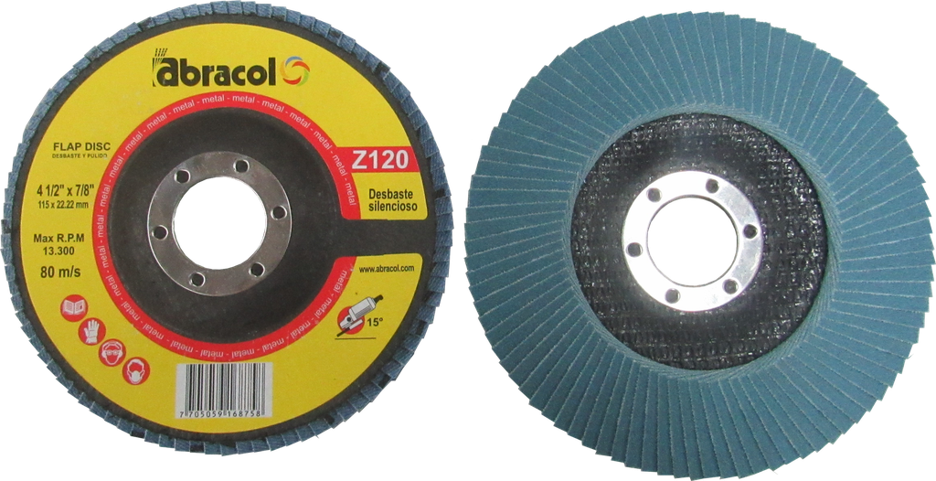 ABRACOL FLAP DISC #100 4 1/2" X 7/8"