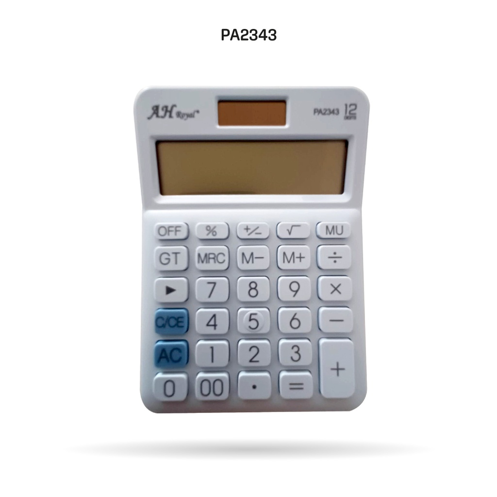 BLUE BASIC CALCULATOR AHROYAL DC 108N 12 DIGITS