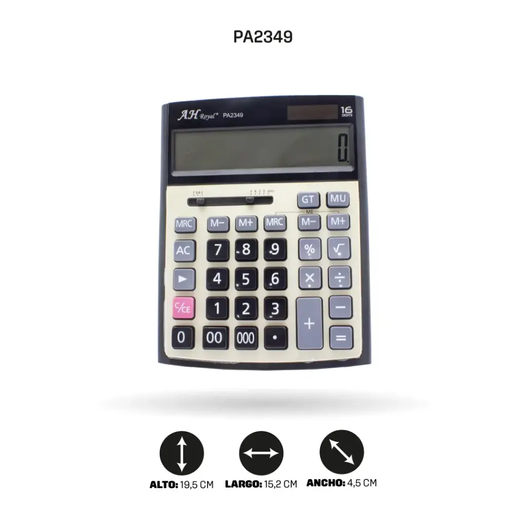 CALCULADORA AHROYAL BM-26V 16 DIGITOS PA2349