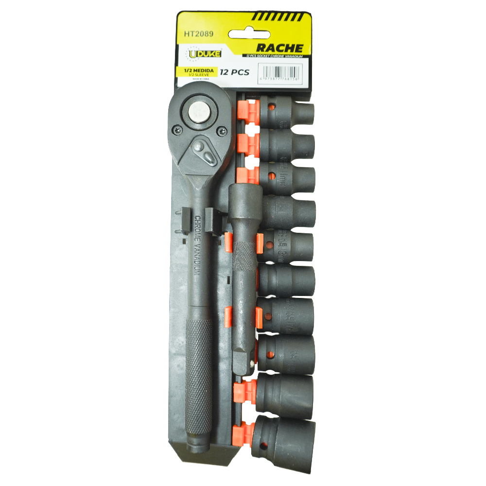 RACHE CON COPAS 1/2" 12PCS UDUKE 