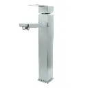 LLAVE LAVAMANOS MONOCONTROL ACERO INOXIDABLE CUADRADA SATINADA 30 CM UDUKE 