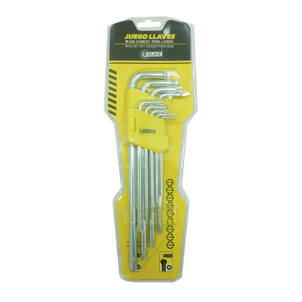 LLAVE TORX JUEGO X 9 PCS LARGA UDUKE
