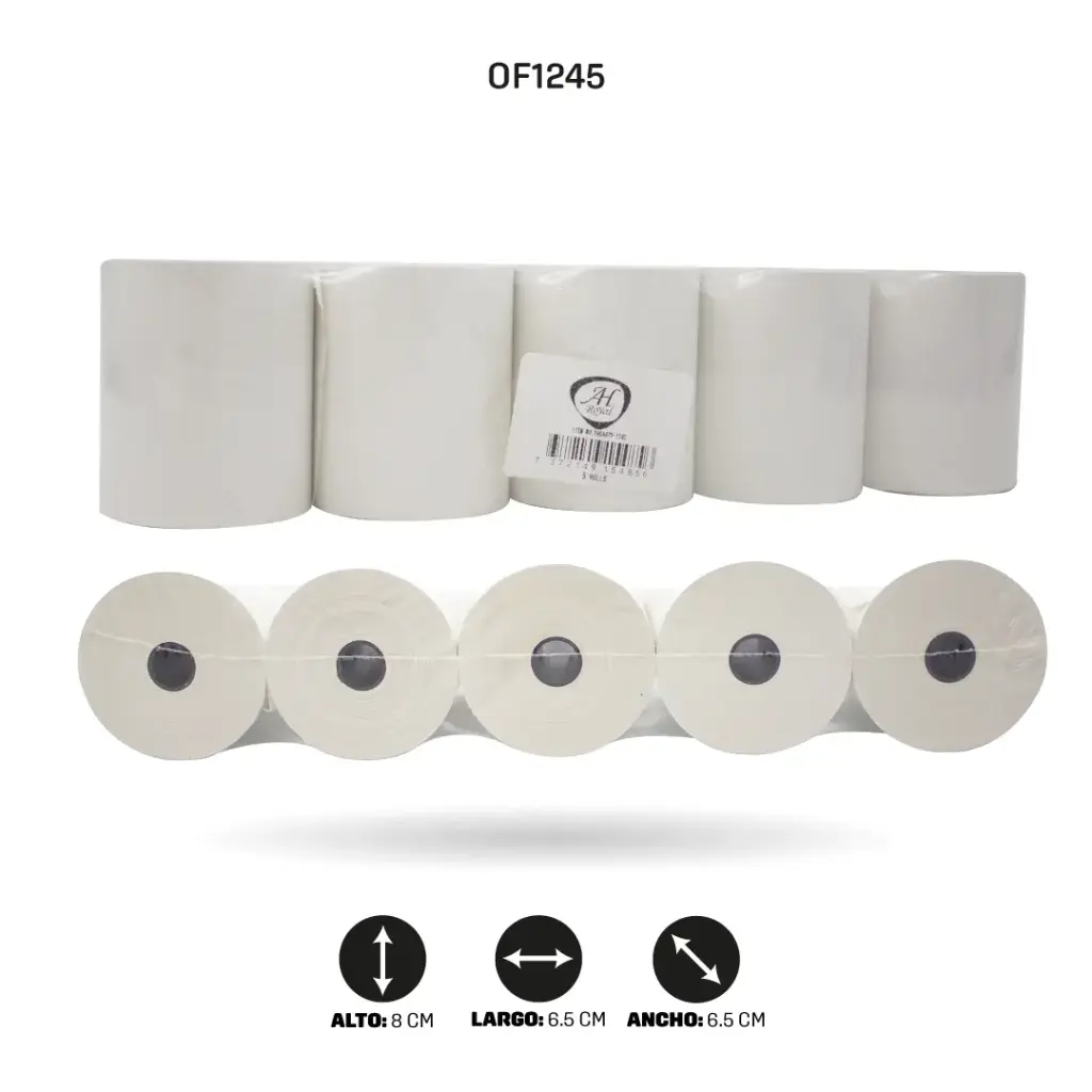 PAPEL RECIBO 80MM X 57M