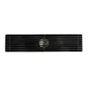 REJILLA SIFON PISO ROTULADA ACERO INOXIDABLE NEGRA 6.8 X 30 CM UDUKE