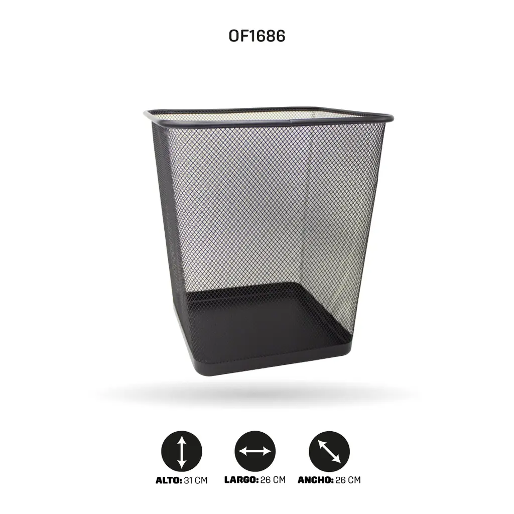 CUBO DE BASURA CUDRADO H5007