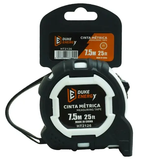 RUBBER COATED MEASURING TAPE 7.5 MTS DUKE ENERGY