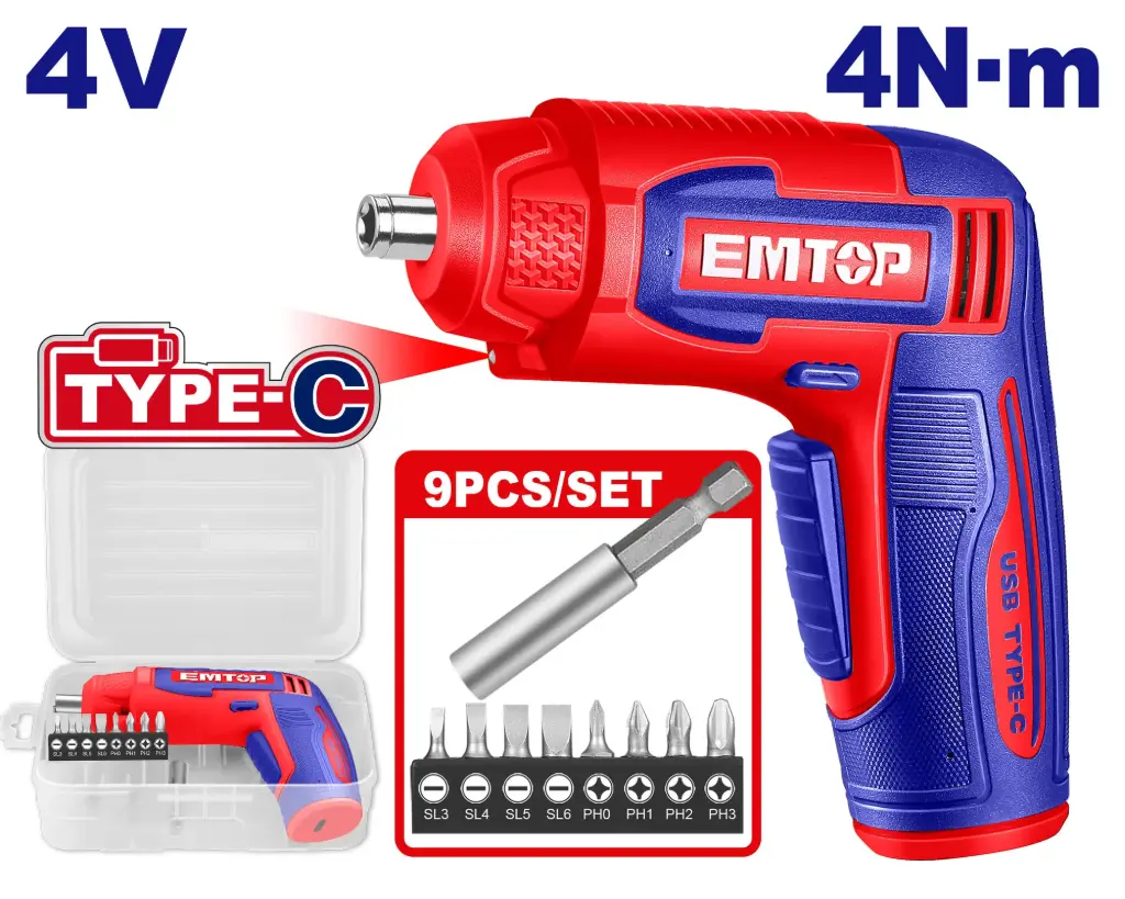 CORDLESS SCREWDRIVER 4 V EMTOP