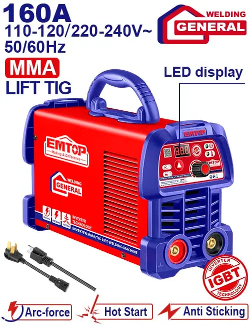 INVERTER MMA/TIG LIFT WELDING MACHINE 160A  110-120V-220-240V EMTOP