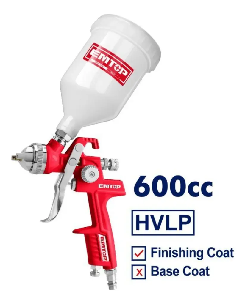 AIR SPRAY GUN CAP 600CC EMTOP