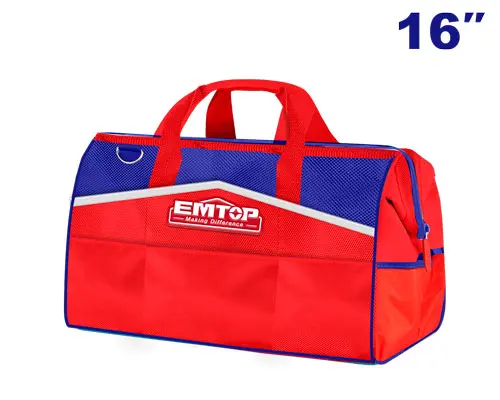 BOLSA DE HERRAMIENTA DE 12 BOLSILLOS 16" EMTOP