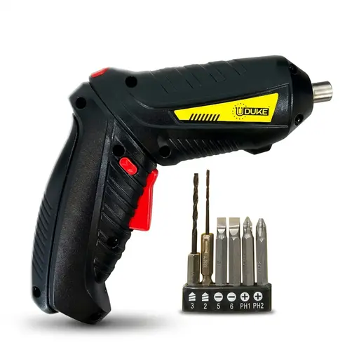 ATORNILLADOR INALAMBRICO UDUKE 3.6V INCLUYE 6 ACCESORIOS CARGA TIPO C 