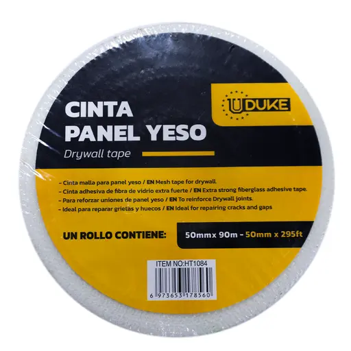 [HT1084] CINTA PANEL YESO FIBRA DE VIDRIO 2 X 90 MTS UDUKE