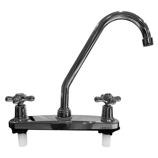 [HT1177] MEZCLADOR PARA LAVAPLATOS 8" NEGRO CRUCETA UDUKE