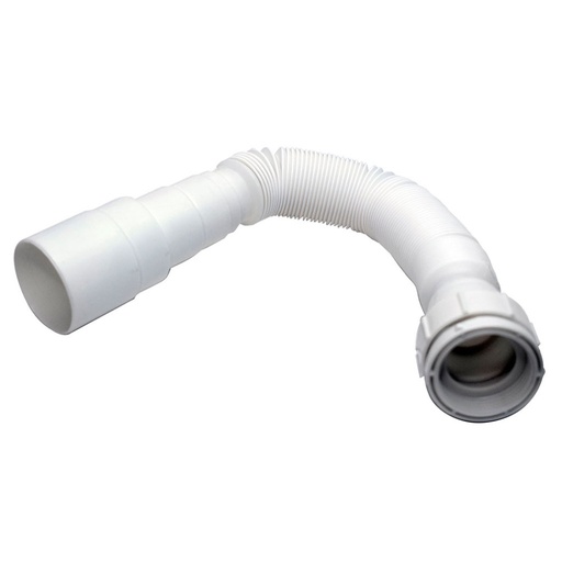 [HT1189] SIFON LAVAMANOS / LAVAPLATOS FLEXIBLE BLANCO UDUKE 1-1/2 X 1-1/4