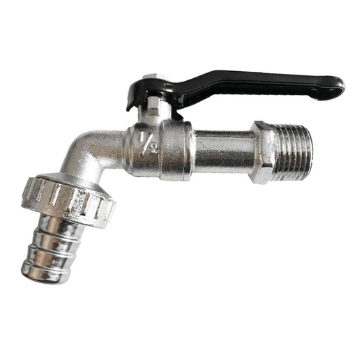 [HT1223] CHROME FAUCET 1/2" WITH LEVER HANDLE AND CONNECTOR