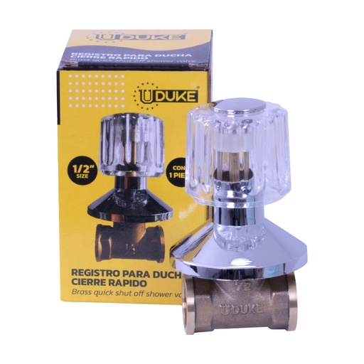 [HT1227] REGISTRO DUCHA 1/2 POMO CIERRE RAPIDO UDUKE