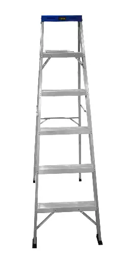 [HT1315] ESCALERA DE ALUMINIO 5 PELDANOS CAP 150 KILOS USO INDUSTRIAL UDUKE CON PLATAFORMA (170 CMS)