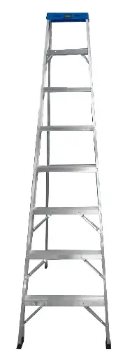[HT1317] ESCALERA DE ALUMINIO 7 PELDANOS CAP 150 KILOS USO INDUSTRIAL UDUKE CON PLATAFORMA (228 CM)