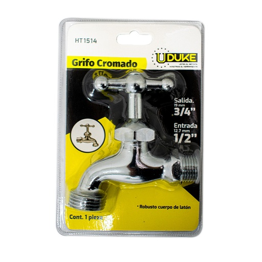[HT1514] GRIFO CROMADO 1/2" BLISTER UDUKE