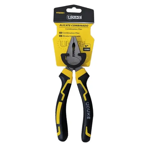 [HT20001] ALICATE UNIVERSAL UDUKE NEGRO AMARILLO 6"