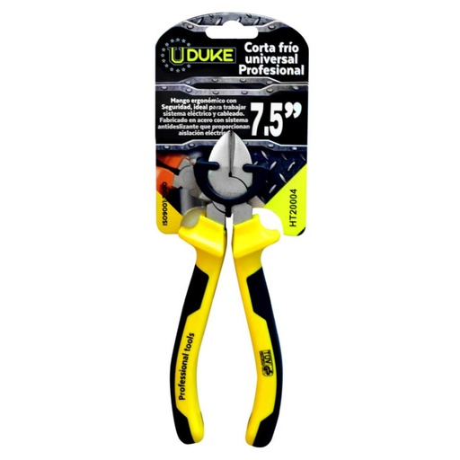 [HT20004] SIDE CUTTING PLIER UDUKE BLACK AND YELLOW HANDLE 6"
