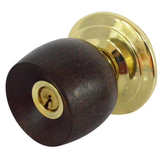 [HT20176] CHAPA BOLA ALCOBA P/MADERA CILINDRO EN BRONCE CON 3 LLAVES 5831-SJM