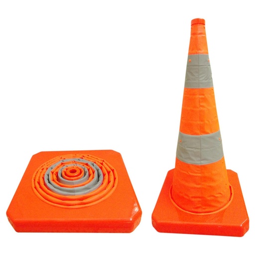 [HT20228] CONO DE TRAFICO VIAL AJUSTABLE     75 CM