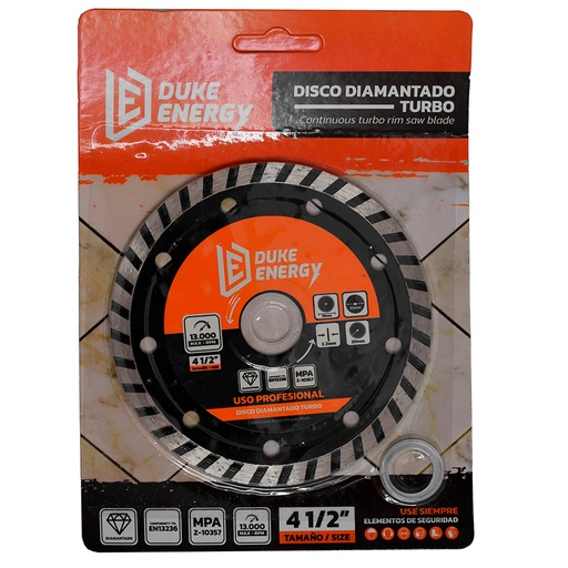 [HT30018] DISCO DIAMANTADO TURBO DUKE ENERGY PROFESIONAL 4 1/2