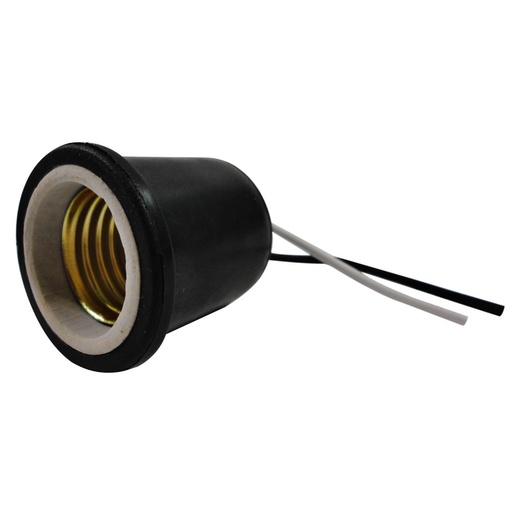 [HT30517] PORTA BOMBILLO SOCKET CAUCHO INTEMPERIE FINO LOZA