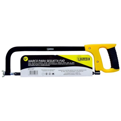 [HT30520] ADJUSTABLE HACKSAW FRAME YELLOW BLACK RUBBER HANDLE UDUKE