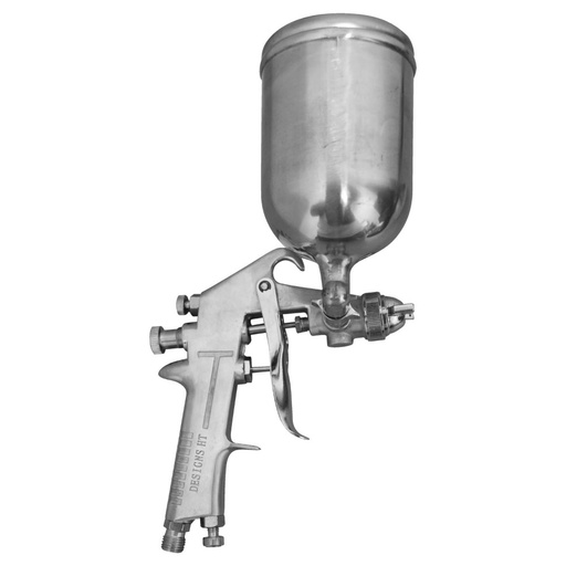 [HT30561] AEROGRAFO UDUKE PROFESIONAL USA VASO DE 400 CC PISTOLA F-75 CROMADA