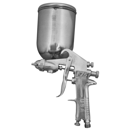 [HT30599] AEROGRAFO UDUKE PROFESIONAL USA VASO DE 600 CC PISTOLA F-75 CROMADA 