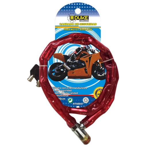 [HT40057] CANDADO BICICLETA CADENA UDUKE
5 X 90 CM