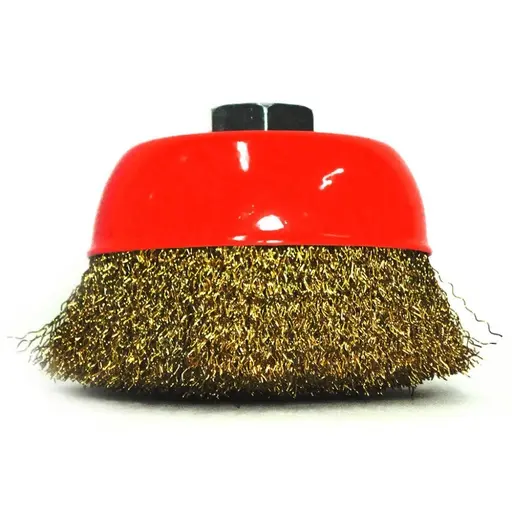 [HT40077] CRIMPED STEEL CUP BRUSH 4 X 5/8 UDUKE