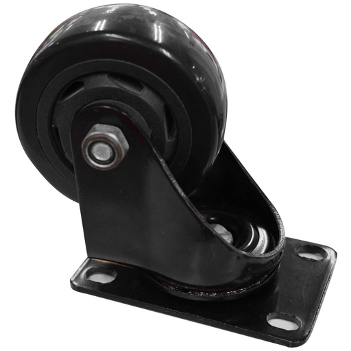 [HT40084] RODACHINES 3" PVC  NEGRO GIRATORIO
