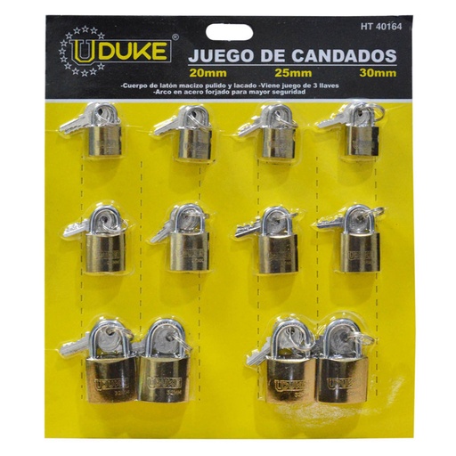 [HT40164] GOLDEN PADLOCK SET UDUKE 20-25-30