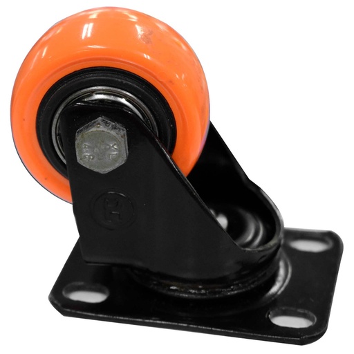 [HT40190] RODACHINES 1.5" PVC NARANJA GIRATORIO RPNF040