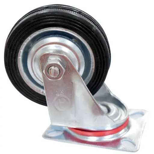 [HT40242] BLACK RUBBER CASTER WHEEL 3"