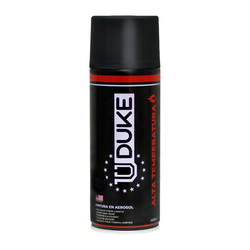 [HT40266] PINTURA AEROSOL UDUKE ALTA TEMPERATURA NEGRO MATE 400 ML 501