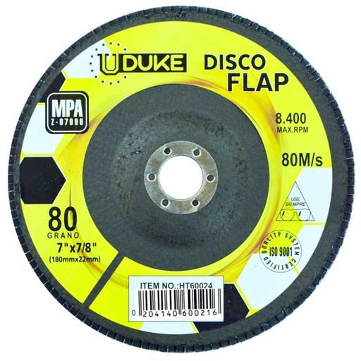 [HT60024] UDUKE FLAP DISC 7" GRIT #80