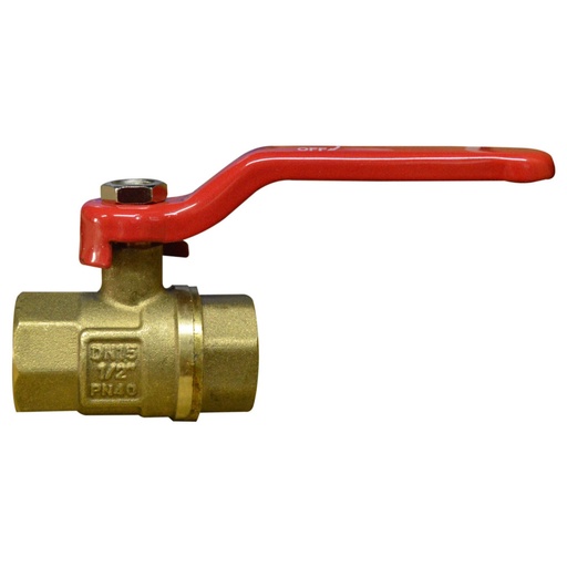 [HT70148] 1/2" PN40 BRASS BALL VALVE GOLD FINISH