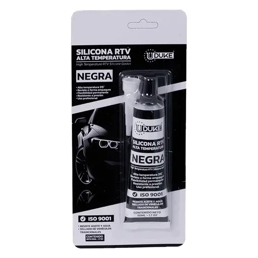 [HT80125] SILICONA UDUKE 50 ML RTV NEGRA ALTA TEMPERATURA AUTOMOTRIZ