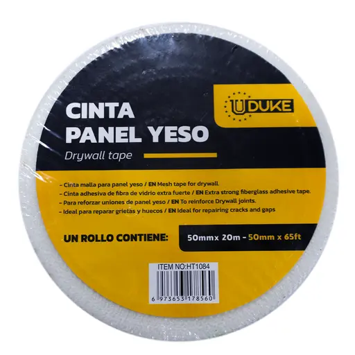 [HT80169] CINTA PANEL YESO FIBRA DE VIDRIO 2 X 20 MTS UDUKE