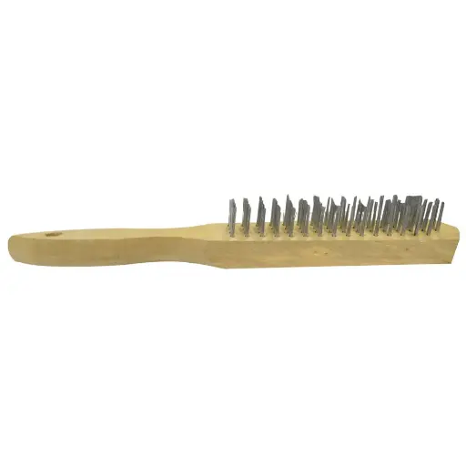 [HT80237] STILL WIRE BRUSH WOODEN HANDLE 4 LINES UDUKE