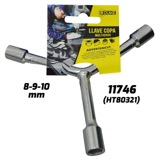 [HT80321] LLAVE COPA EN Y CORTA 8X9X10MM
