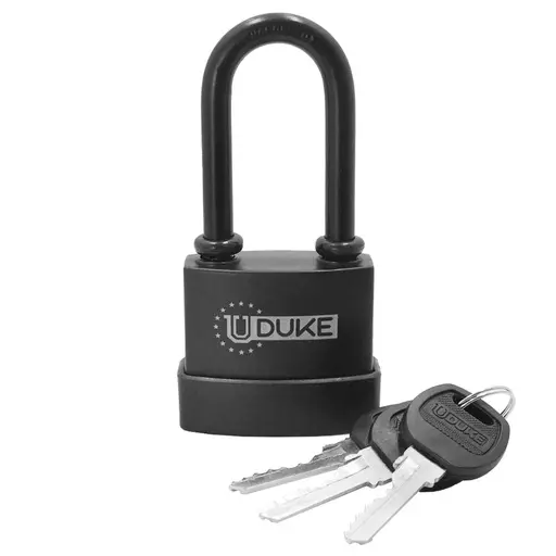 [HT90181] CANDADO INTEMPERIE ARCO LARGO 55 MM NEGRO UDUKE 