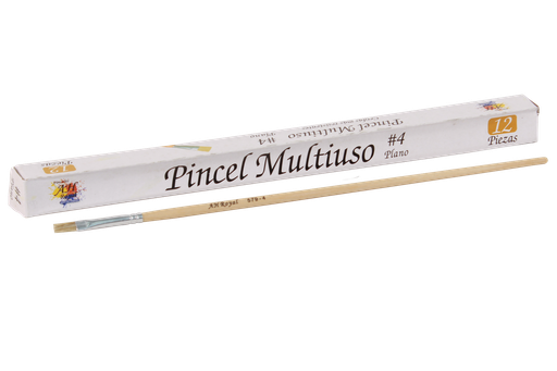 [PAC20004-1701] FLAT BRUSH SIZE NO.3 PACK X 12 PCS