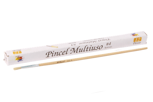 [PAC20016-1713] ROUND BRUSH NO.4 PAQ X 12 PCS